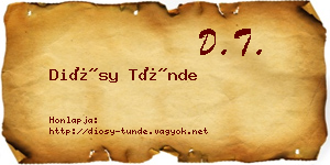 Diósy Tünde névjegykártya