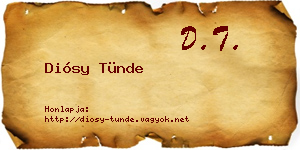 Diósy Tünde névjegykártya